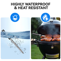 Termometer Daging Nirkabel Pintar Bluetooth Tahan Air IP68 dengan Layar LCD Lonnmeter, Kontrol Aplikasi, dan Jangkauan Probe 80m