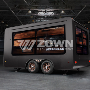 Remorque alimentaire commerciale à aménagement personnalisé, chariot de concession mobile avec grande fenêtre de service pour la vente de jus, barbecue et desserts - Product Image 4