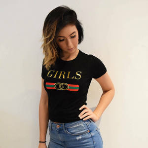 T-shirts pièces sur mesure pour femmes, nouveaux t-shirts de bonne qualité, vêtements décontractés, à la mode, pour filles - Product Image 5