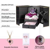 Cadeau spécial Saint-Valentin pour petit ami contient carte de la Saint-Valentin bijoux en acier inoxydable
