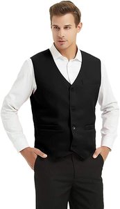 Uniforme Personalizado para Camarero y Camarera, Chaleco Unisex con Botones para Empleado <span class=keywords><strong>de</strong></span> Supermercado y Voluntario - Product Image 5