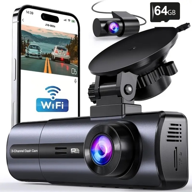 4k 3 Inch IPS Screen Vehicle DVR G-sensor Video Recorder Camera Black Car Dash Cam Monitor WiFi Support GPS
