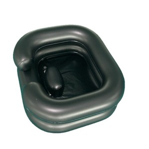 Inflatable Shampoo Basin PVC Irregular Shape Gray Black For Limited Mobility Users Household Use - Product Image 5