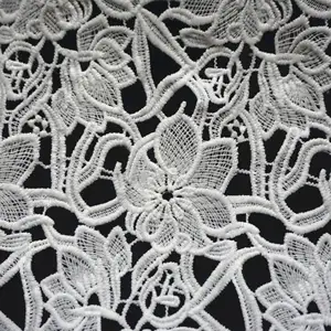 Factory Wholesale White French Guipure Water Solute Lace Cord Embroidery Trim