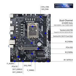 Il nuovissimo <span class=keywords><strong>Kit</strong></span> M-ATX per <span class=keywords><strong>PC</strong></span> B760 supporta NVMe M2 PCIe4.0 Combo Intel CPU Core I3 12100F DDR5 B760 scheda madre - Product Image 4