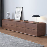 Ensemble de meubles en bois de luxe moderne : meuble TV et table basse avec rangement multi-tiroirs, meubles en bois sur pied pour la maison ou l'hôtel