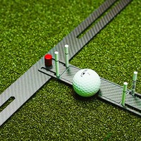 SwingPerfect Golf - Guía de Alineación de Trayectoria de Swing de Doble Riel de Fibra de Carbono 5 en 1 para Entrenamiento de Putt, Chipping, Hierro y Driver
