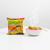Fideos Instantáneos Minoodles con Sabores a Res, Pollo y Vegetales, Paquete de 85g, Marca Personalizada, 12 Meses de Duración