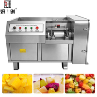 Machine de découpe de viande commerciale entièrement automatique pour brochettes de mouton, machine spéciale de découpe en dés pour viande à brocheter