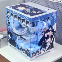 Blue Archive Kuromi Serika Customizable Mid-Tower Gaming PC Case MATX Micro Desk with Tempered Glass and desktop computer case