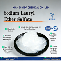 Sodium Lauryl Ether Sulfate SLES 70% Qualité cosmétique Liquide visqueux jaune clair pour les soins capillaires et les cosmétiques