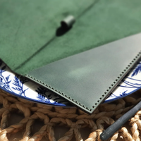 Porte-chéquier en cuir véritable de haute qualité, fin et pliable, avec poche de rangement pour espèces
