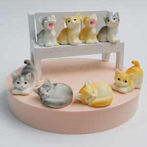 Cute Mini Resin <strong>Cat</strong> Ornaments Multiple Colors Small Sculptures for Home Decor Animal <strong>Figurines</strong> - Product Image 4