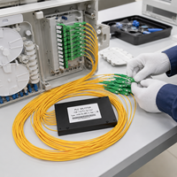Répartiteur optique PLC 1x8 à mode de guidage d'ondes planes en gros avec connecteurs SC APC pour boîtier de distribution FTTH et réseau de télécommunications