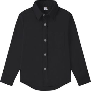 Camisas de uniforme escolar de manga larga para niños, camisa de vestir de algodón con botones y bolsillo en el pecho para niños - Product Image 4