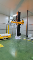 Robot de palettisation robuste à 4 axes de type colonne, machine de palettisation automatique de sacs avec pince à fourches pour la manutention des matériaux