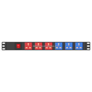2025 New Arrival 1U 19'' Rackmount 6 Ways PDU, Customizable Colors Brasil Power Distribution Unit, for <b>Network</b> <b>Cabinets</b> PDU - Product Image 2