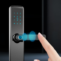Serrure de porte biométrique à empreinte digitale Design moderne Serrure de poignée de porte intelligente à code PIN numérique