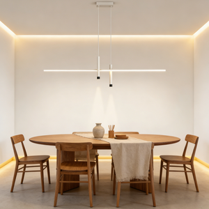 Lampadario Minimalista per Ristorante, Moderno e Semplice per Sala da Pranzo e Bar, Lampadario Creativo a Striscia Lunga <span class=keywords><strong>con</strong></span> <span class=keywords><strong>Faretti</strong></span> - Product Image 3