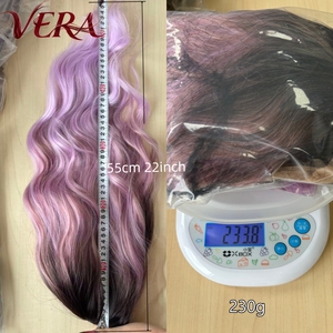 Parrucche Sintetiche Premium Futura Fibra HD 13*4 con Pizzo, 230g, Ondulate, Ombre Sfumato <span class=keywords><strong>Rosa</strong></span> Opaco, Resistenti al Calore per Donne - Product Image 4