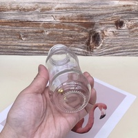Biberon en verre transparent de 10 oz pour bébé, avec tétine, pour jus et eau, conteneur en verre pour lait - Vente en gros