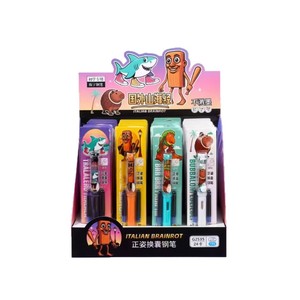 Stylo plume Ni Xiaoxi, pointe EF, cartouches d'encre rechargeables, design coloré pour étudiants - Product Image 3