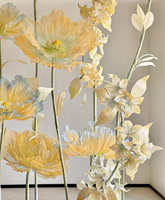 Meilleure Vente Nouvelle Arrivée Centre de Présentation Commercial Géant en Organza Poppy pour Vitrine de Centre Commercial et Merchandising Visuel