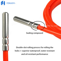 Sonde de température flexible en silicone PT100, platine, rhodium, type K, résistante à l'eau, sonde scellée, longueur de la sonde 300 mm