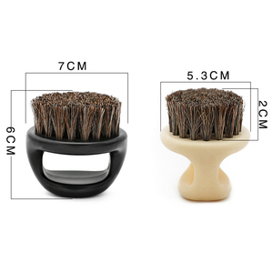 Pinceau à raser pour homme avec logo personnalisé, poils de sanglier doux et crins de cheval, pour le nettoyage du visage et la barbe, avec poignée ergonomique pour barbier - Product Image 5