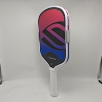 Raket Pickleball 2026 Sek Omni Elongated 16mm Inti PureFoam Serat Karbon Vertikal dengan Permukaan Kasar untuk Latihan