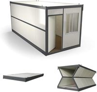 Maison préfabriquée bon marché de 20 pieds, conteneur de camping, détachable, miniature, portable pour les réfugiés, mobile, détachable, construction rapide, extensible