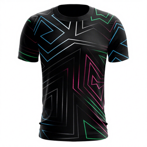 T-shirt Homme de Fitness Haute Qualité en Polyester Coton, Coupe Droite, Col Rond, Impression Numérique, Écologique, Style Streetwear - Product Image 1