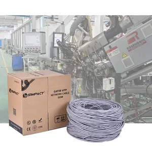 Simpact kaynağı kapalı PVC/LSZH/CM/CMR/CMP ceket kedi 5 cat5e kablo 24 awg lan kablosu utp kedi 5e 305m ağ kablosu fiyat