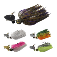 Leurre de pêche Chatterbait avec jupe en silicone et spinner vibrant, 15g/0.53OZ, pour la pêche au bar, à la truite, en eau douce et en eau salée