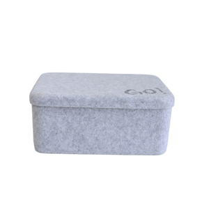 Multifunction Eco-Friendly Square <b>Grey</b> Felt Foldable 100% Polyester Modern <b>Toys</b> Organizer Clothing <b>Storage</b> Basket Handle for - Product Image 1