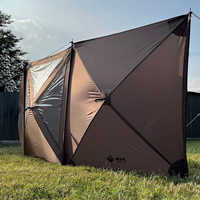 Quatre saisons Camping en plein air coupe-vent abri plage pique-nique pliable coupe-vent coupe-vent pare-vent