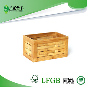 Home desktop <b>bamboo</b> woven storage basket, snack, flower, cosmetic storage box, <b>bamboo</b> woven <b>bamboo</b> storage basket, fruit basket - Product Image 5