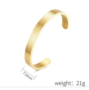 Encantamientos de estilo chino de la Gran Misericordia Escritura Pulsera de acero inoxidable Maha Karuna Dharani de acero inoxidable - Product Image 1