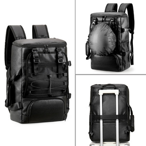 Sac à dos de sport et de fitness polyvalent en cuir PU, sac de voyage, de randonnée, de camping, de cyclisme, de casque, de skateboard, de ski - Product Image 3
