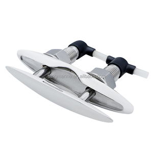 Crampon de mouillage escamotable dissimulé en acier inoxydable 316 de qualité supérieure, robuste, avec manchon de protection en caoutchouc et double goujon traversant - Product Image 4