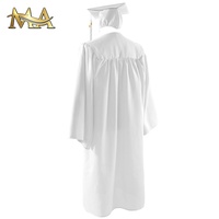Robe de graduation unisexe pour adulte, robe mate ou de chœur pour l'église, robe de juge, costume blanc pur