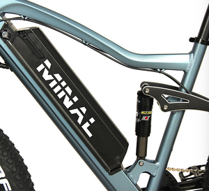 Bicicleta Eléctrica de Montaña de 48V 10.4AH con Suspensión Completa, Cuadro de Aleación de Aluminio, Frenos de Disco Dobles, Neumáticos Gruesos de 26*4 Pulgadas - Product Image 6