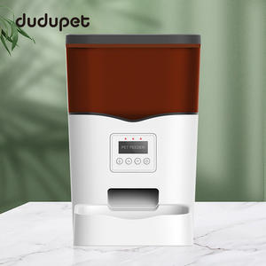 Comedero Inteligente para Mascotas Dudupet de 3L, Automático, con Control por Aplicación Wifi, para Perros y Gatos, Diseño Cuadrado Transparente Rojo - Product Image 4