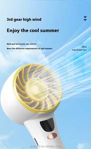 Ventilador de Mano Recargable de 1200mAh, de Alta Velocidad, Tres Velocidades, Mini Ventilador Portátil de Mano con Motor sin Escobillas, Batería, para el Hogar, Venta al Por Mayor de Fábrica - Product Image 3