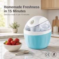 500ml Mini Elektrische IJsmachine Automatische Frozen Yogurt Gelato Machine Candy Kleur DIY Fruit Dessert Maker voor Kinderen Thuisgebruik