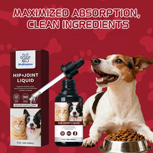 Tetesan untuk anjing kucing, panggul dan kesehatan sendi, suplemen hewan peliharaan cair nyeri sendi, tetesan kunyit glukosamin - Product Image 5