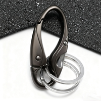 Porte-clés ovale de luxe en acier inoxydable, design guitare, double anneau, multifonctionnel, impression UV, petit couteau, pour affaires et créativité