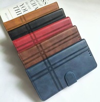 Casing Dompet Kulit Vintage Embossed Flip dengan Stand Magnetik untuk iPhone 17 Air 16 15 Pro Max 14 13 Plus 18