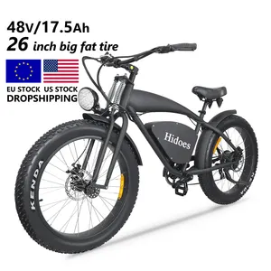 Ab abd depo Hidoes B3 dağ elektrikli bisiklet 26 inç yağ lastik 48V 17.5AH lityum pil elektrikli bisiklet