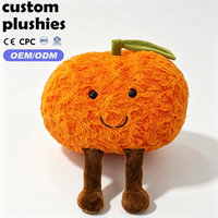 Fabrieksgroothandel Schattig Zacht Oranje Fruit Pluche Speelgoed met Benen & Veilige Kunststof Ogen voor Huisdecoratie